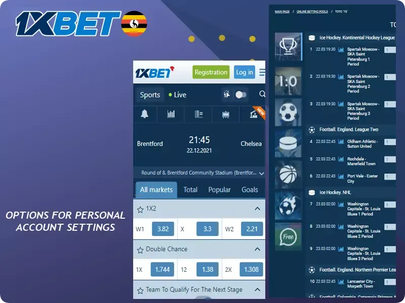 1xBet Account Settings